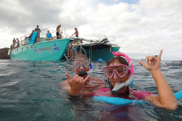 mahana naia snorkelers