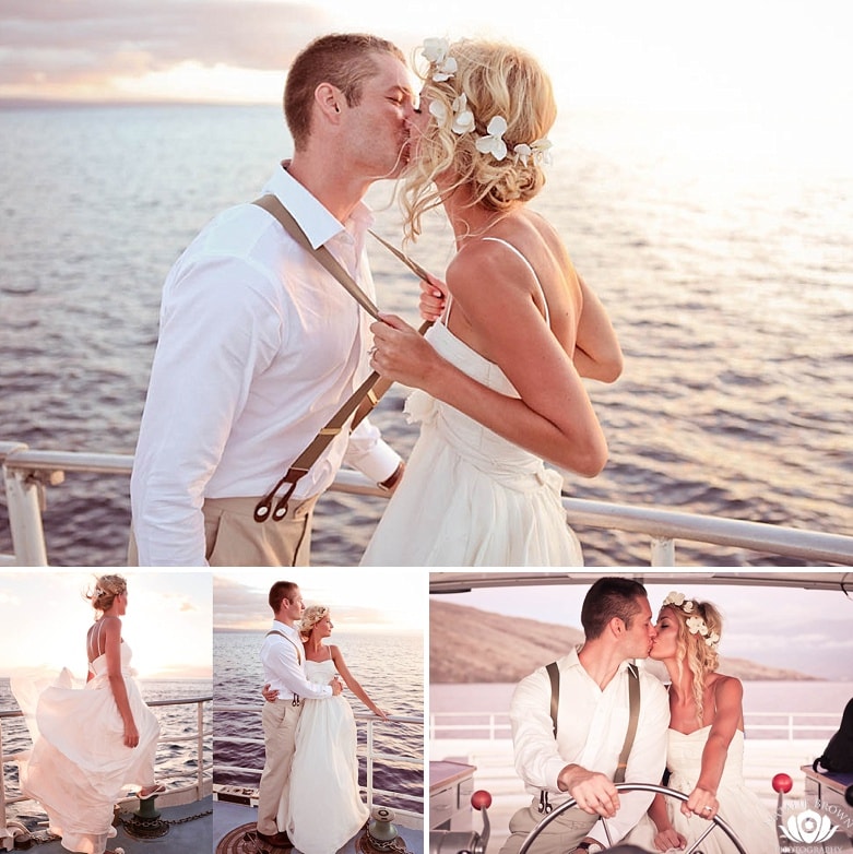 maui wedding ceremony boat